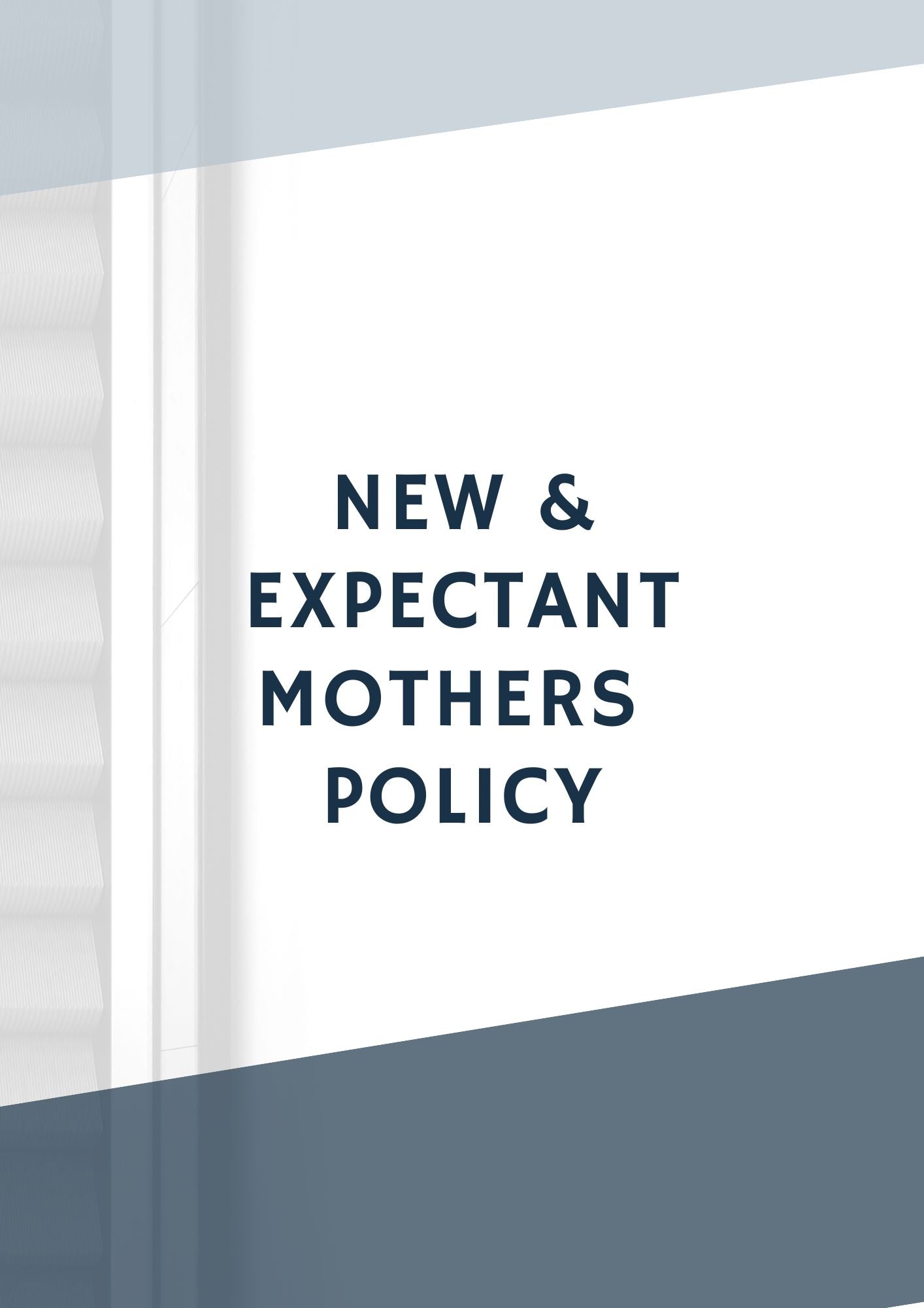 New and Expectant Mothers Policy