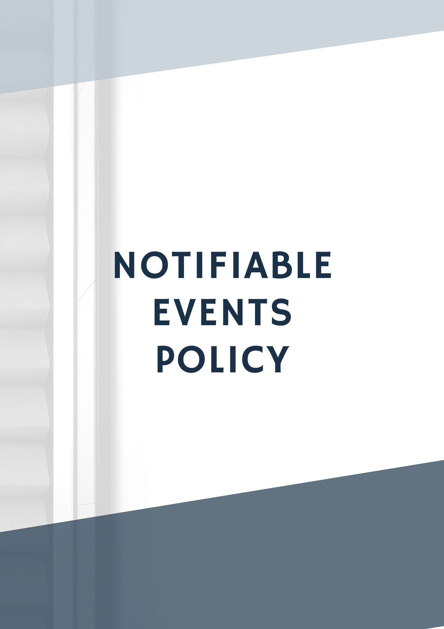 Notifiable Events Policy